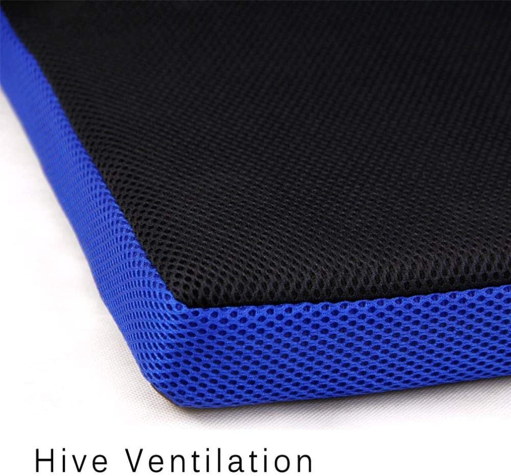 YAYY Cojín para Silla de Ruedas Antiescaras Cojín de Nido de Abeja Confort Transpirable Respaldo para Silla de Ruedas Material de Tela Oxford (16 * 17.7 * 1.6 Pulgadas)(Upgrade)