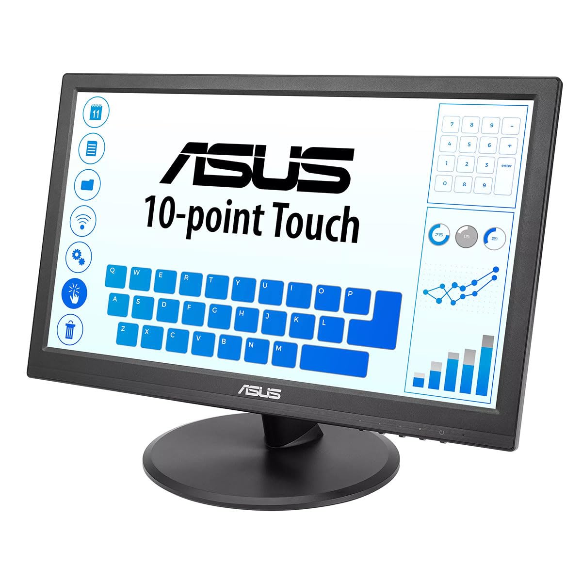 ASUS Monitor táctil de 15.6 pulgadas 1080P (VT169HE) - Full HD, pantalla