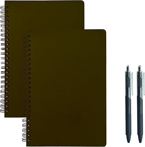 YADUO Cuadernos en espiral, 2 cuadernos con rayas universitarias de 8.3 x 5.7 pulgadas, 50 hojas100 páginas de papel grueso a rayas de 0.276 in,