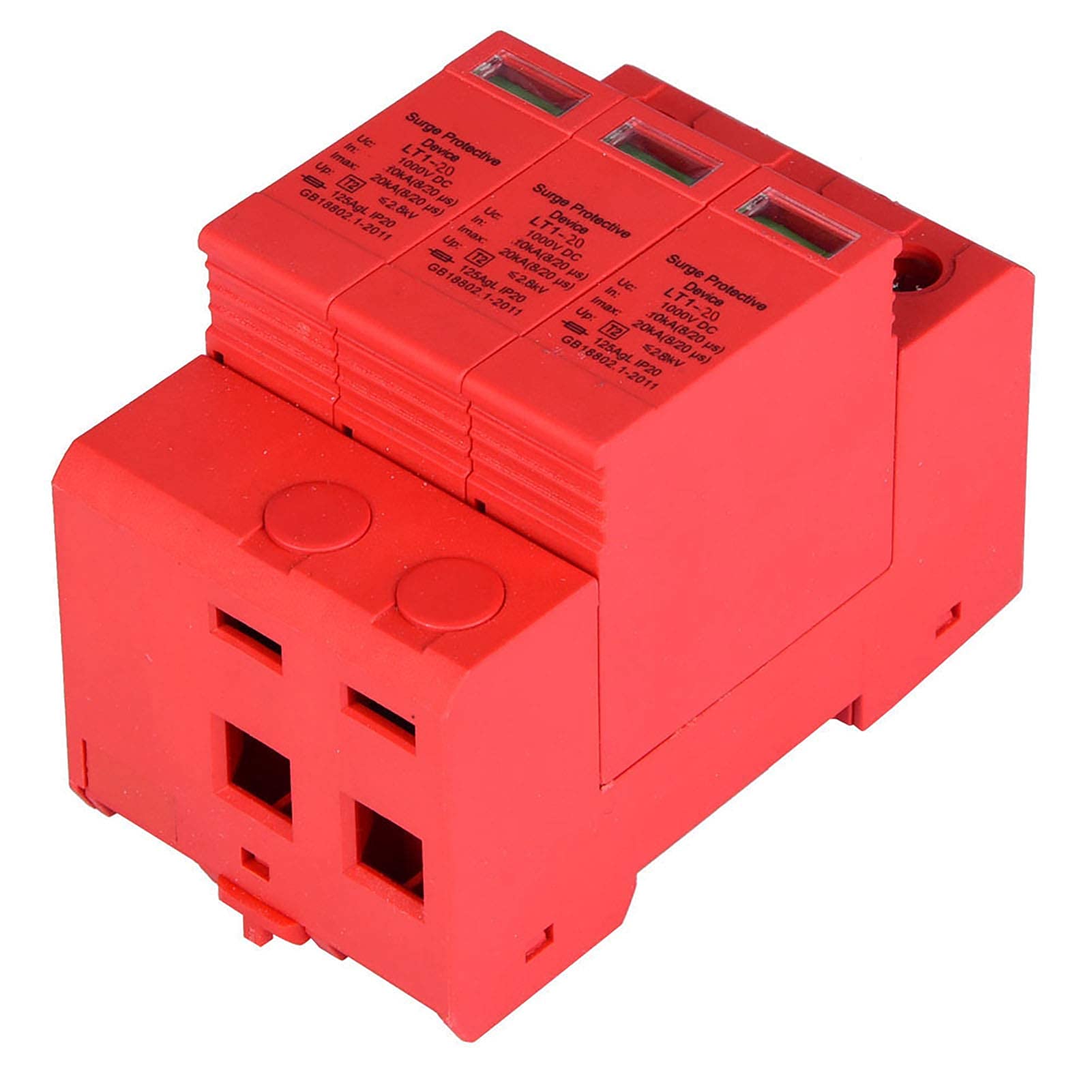 Protezione Sovratensione DC 3P 3.0kV – Scaricatore Per Quadri Elettrici, 40kA Con Modulo A Guida DIN