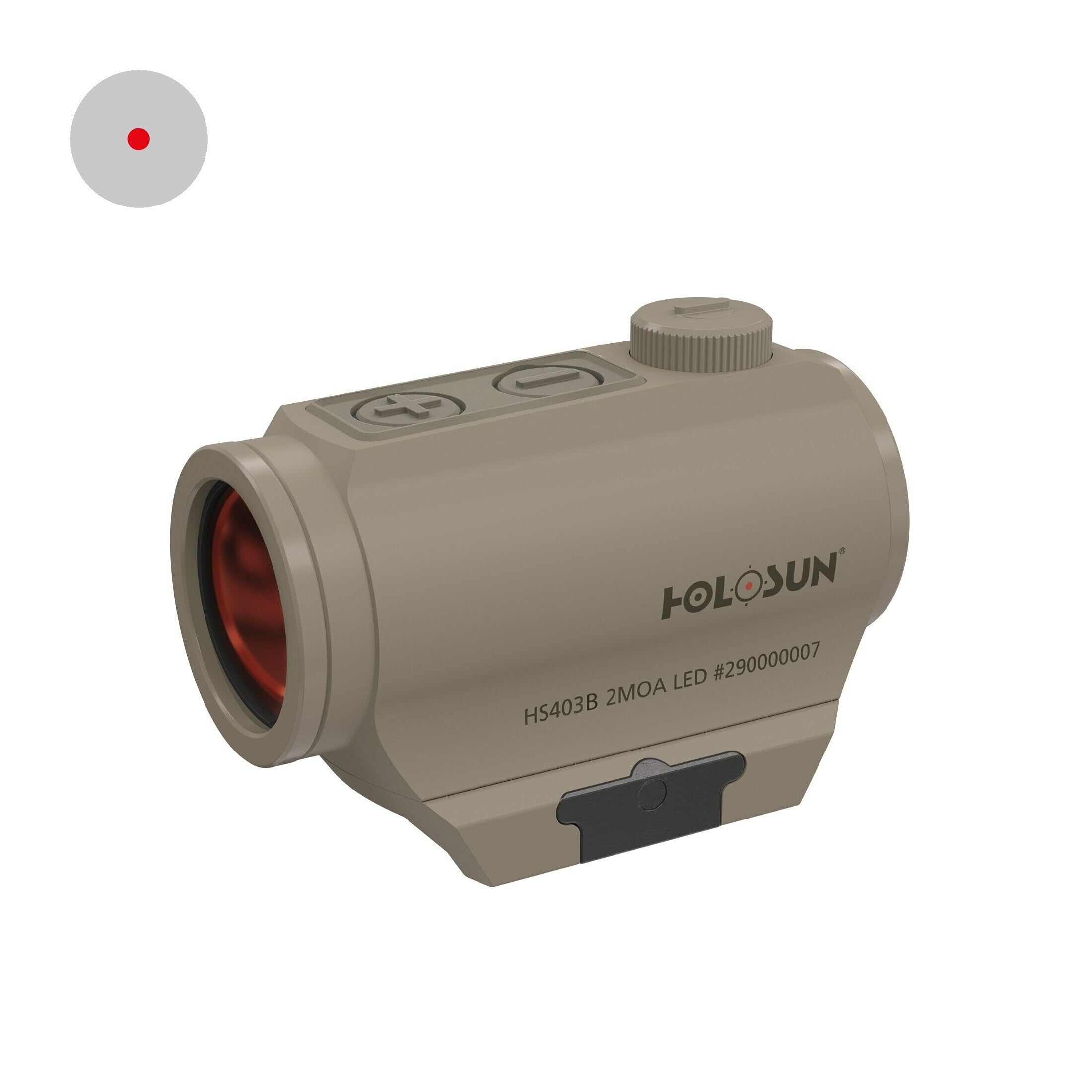 Holosun HS403B-FDE Microdot Rotpunkt Visier mit 2MOA Punkt Absehen, FDE, Picatinny Schiene, für die Jagd, Sportschießen und Softair, tactical micro red dot sight - 70134964