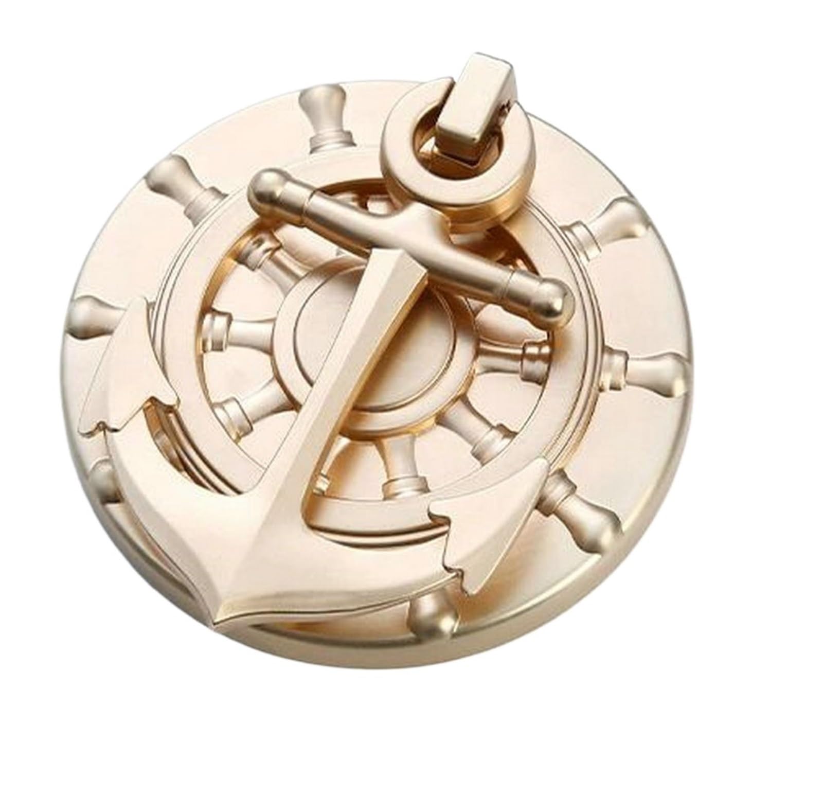 VQZYKDA Knocker Door Handle Ancient Boat Sailing Anchor Door Knocker Handle Front Door Handle Knob for Home Gate Pull Handles(Brush Brass)