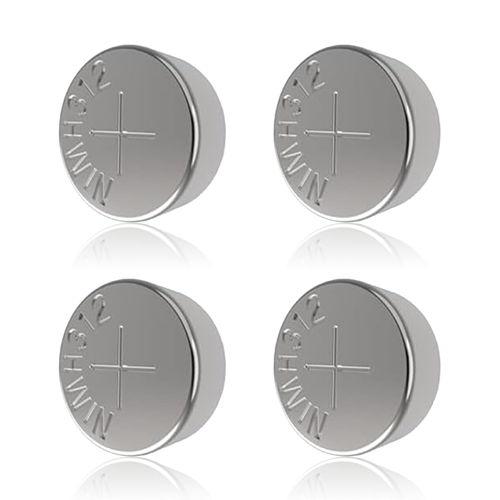 Wokyo 4 batterie ricaricabili per apparecchi acustici 312, dimensioni pulsante 312, batterie ricaricabili per amplificatori per apparecchi acustici, devono essere utilizzate nella scatola di ricarica