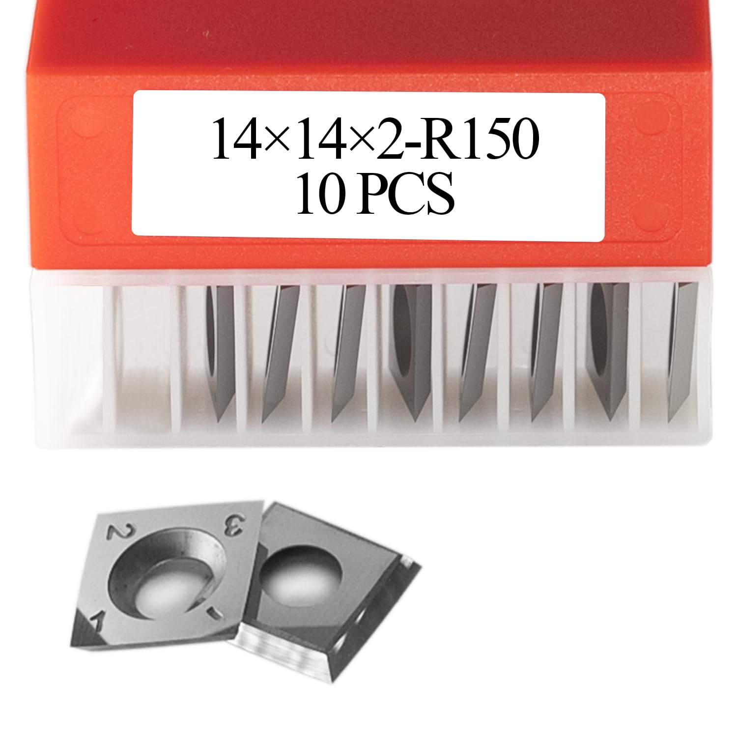 Lot 10 Inserts Carbure Tungstène 14x14mm Pour Rabot Spirale Bois - Angle 30° | Travail Bois Professionnel