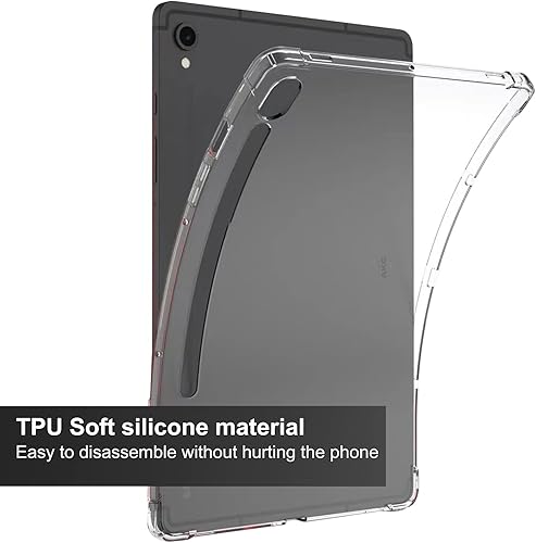Miniatura 5 de Diseñada para Samsung Galaxy Tab S9 FE, ultra transparente, suave, flexible, transparente, TPU contraportada para Galaxy Tab S9 FE (X510X516) 10.9