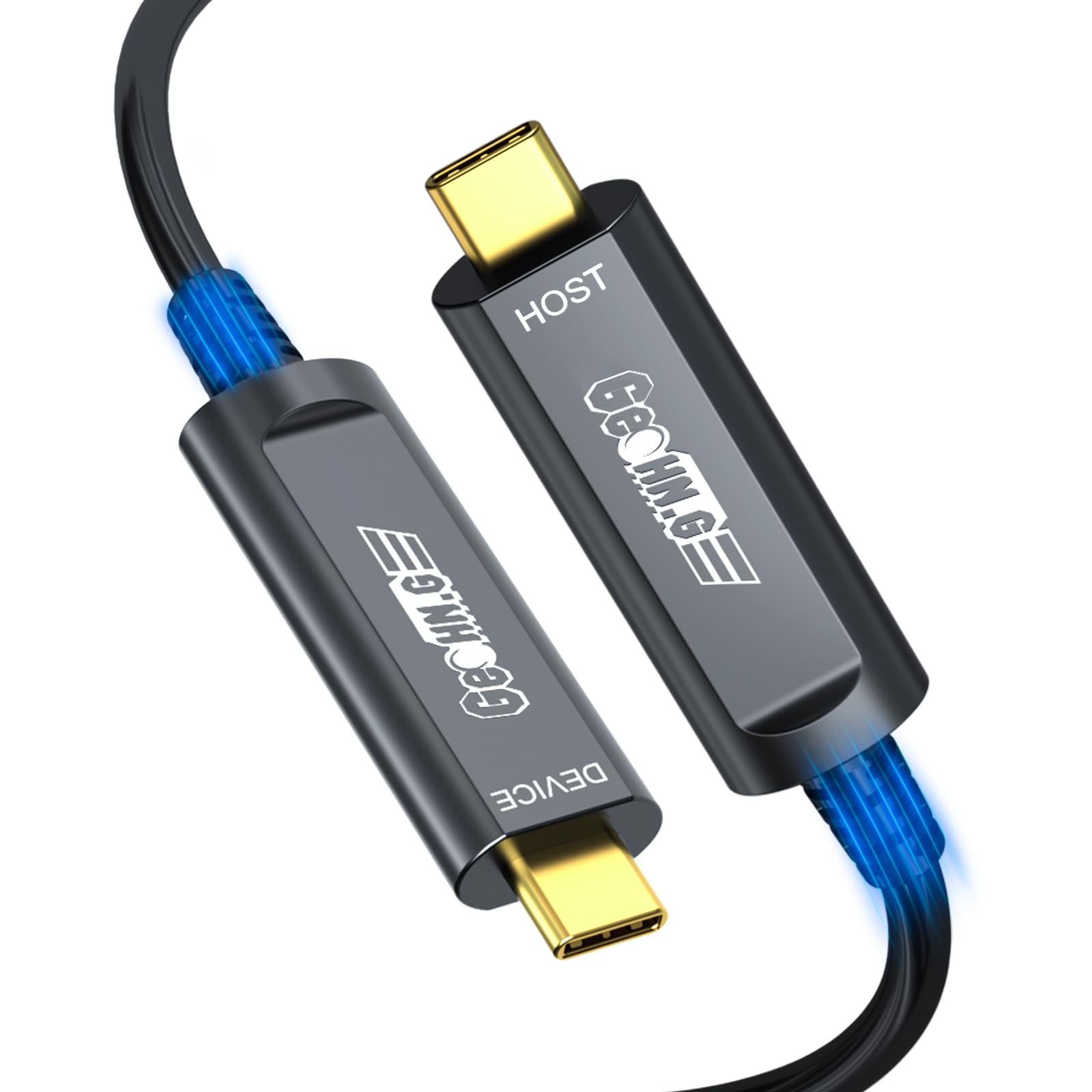 GeoHN.G Cavo USB C in fibra ottica USB C 20M, cavo USB AOC 10Gbps 3.2 ad alta velocità per lunghe distanze per VR-Headsets, Quest2, webcam, fotocamera, Mini-PC e altro ancora
