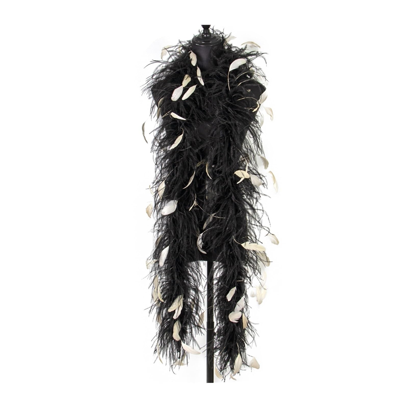 Boas à plumes Boa en plumes d'autruche blanches, 1/2 mètres de Long, accessoire Costume bal mariage, jupes, garniture robe, décor artisanal DIY