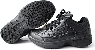 Laforst Emma 4101 Womens Leather and Synthetic Slip Resistant Server Waiter Waitress Nurse Lace Up Athletic Shoes Black Medium 9.5