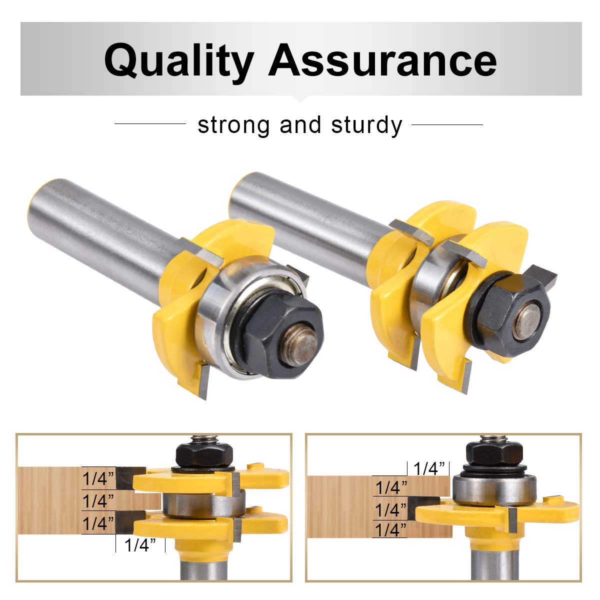 Router Dewalt Valiant Tongue & Groove Router Bit Set With Adjustable 1/ ...
