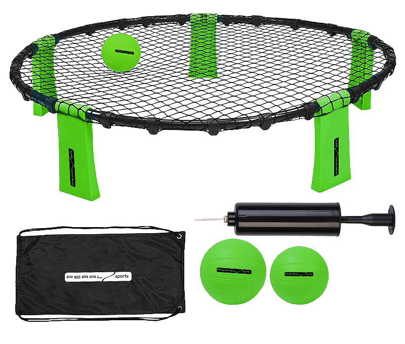 PEARL Sports Ballspiele: Outdoor-Roundnet-Spielset mit Spielnetz und 3...