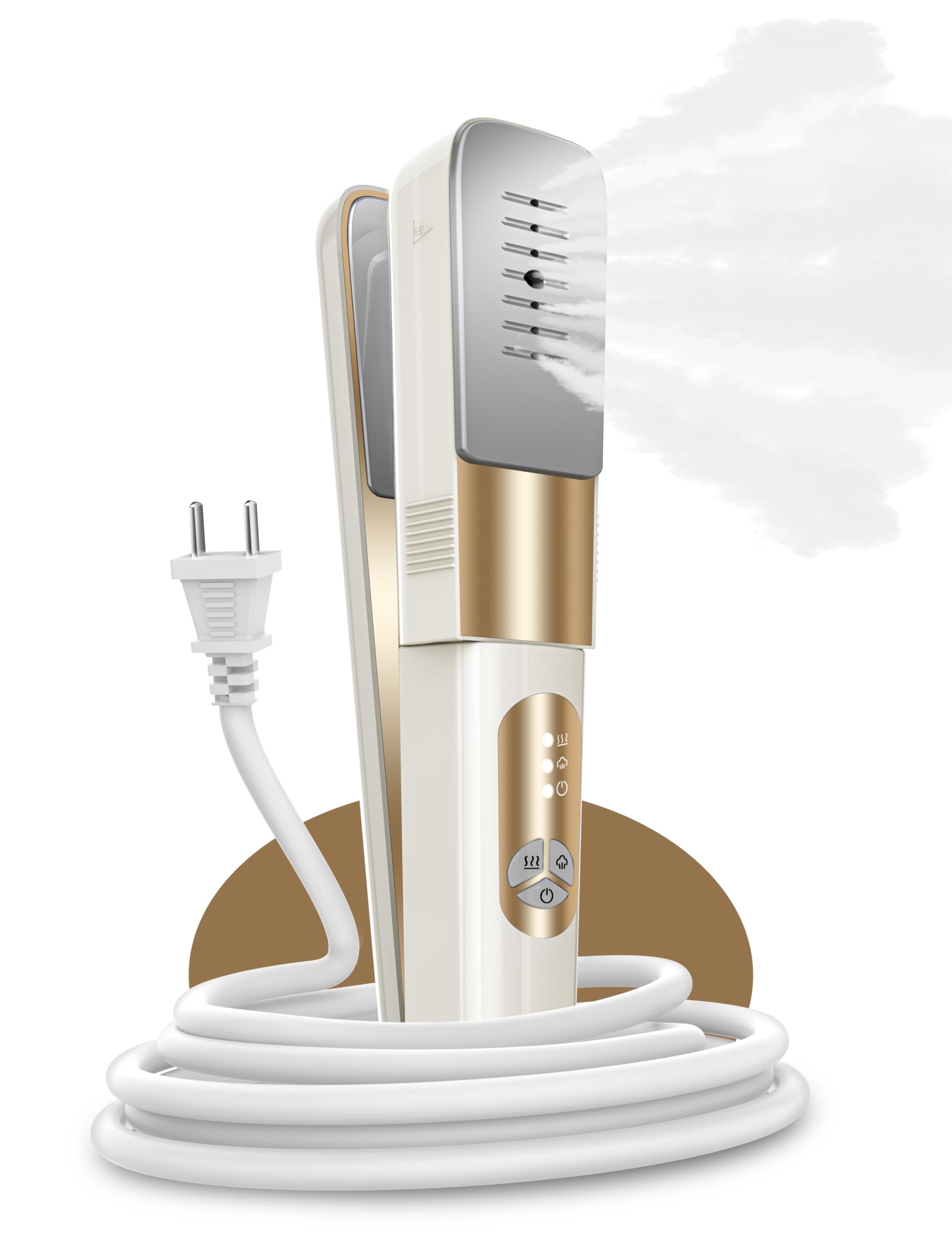 Travel Steamer Iron Portable, Rylena 180° Rotatable Handheld Press Iron for Clothes, Curtains, 2025 LeakProof & Anti-Drip ...
