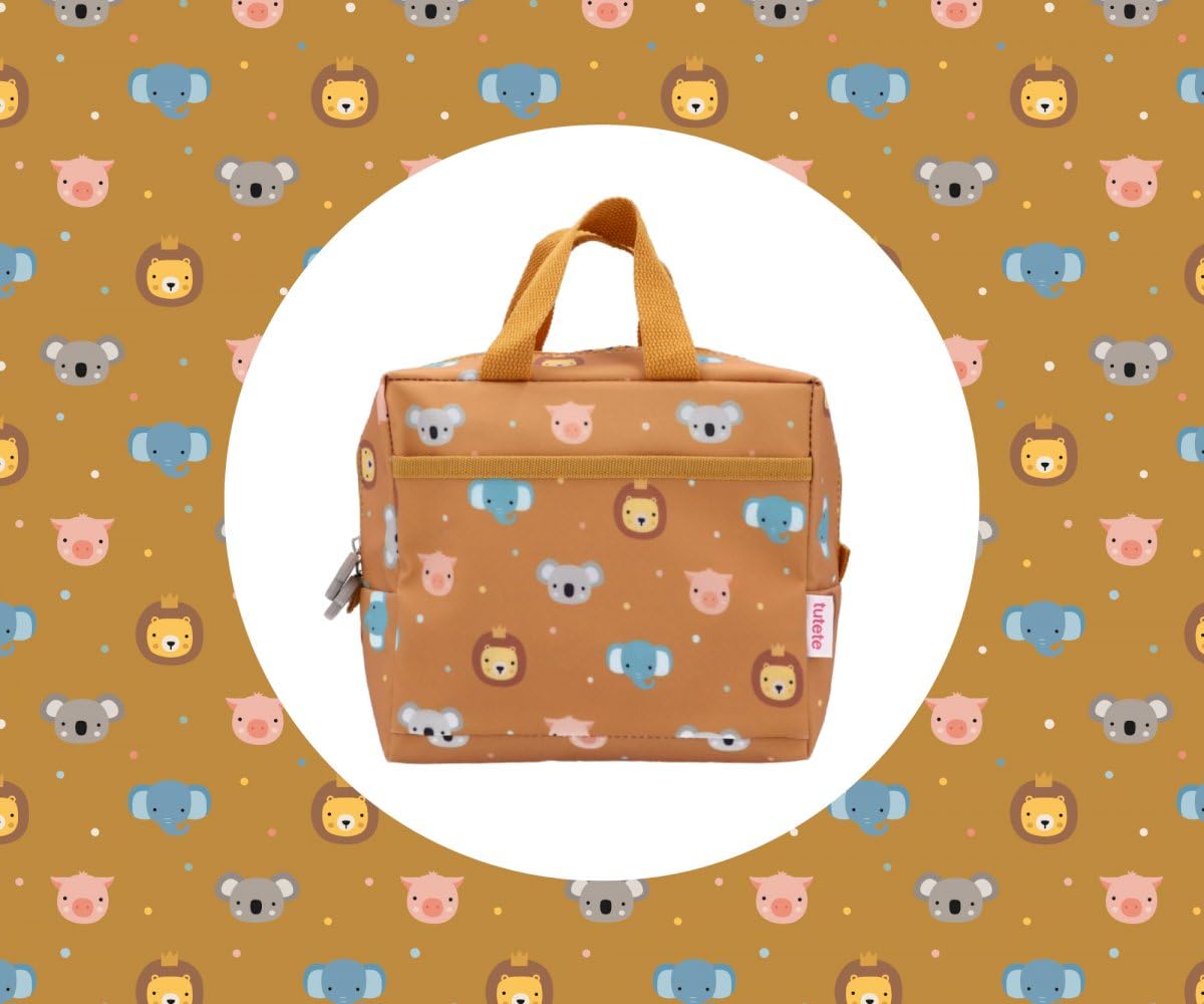 Tutete Borsa Termica Pranzo Bambini | Borsa Pasto Piccola e Facile da Usare | Ideale per Pranzi e Merende | Esterno Impermeabile, Lavabile e Resistente | Animal Friends
