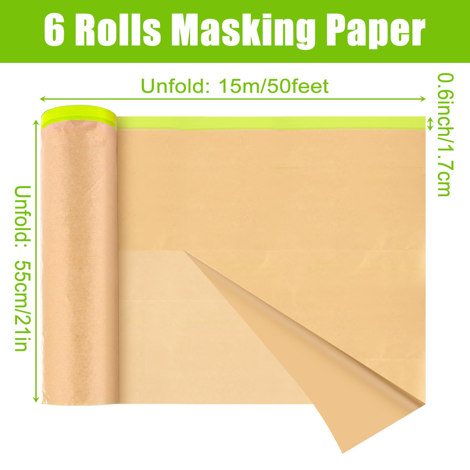 DAJAVE 6 Rolls Masking Paper - Image 2
