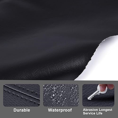 Miniatura 44 de PIT66 Funda de asiento de piel de PVC negra compatible con Honda Rancher 350 2000-2006