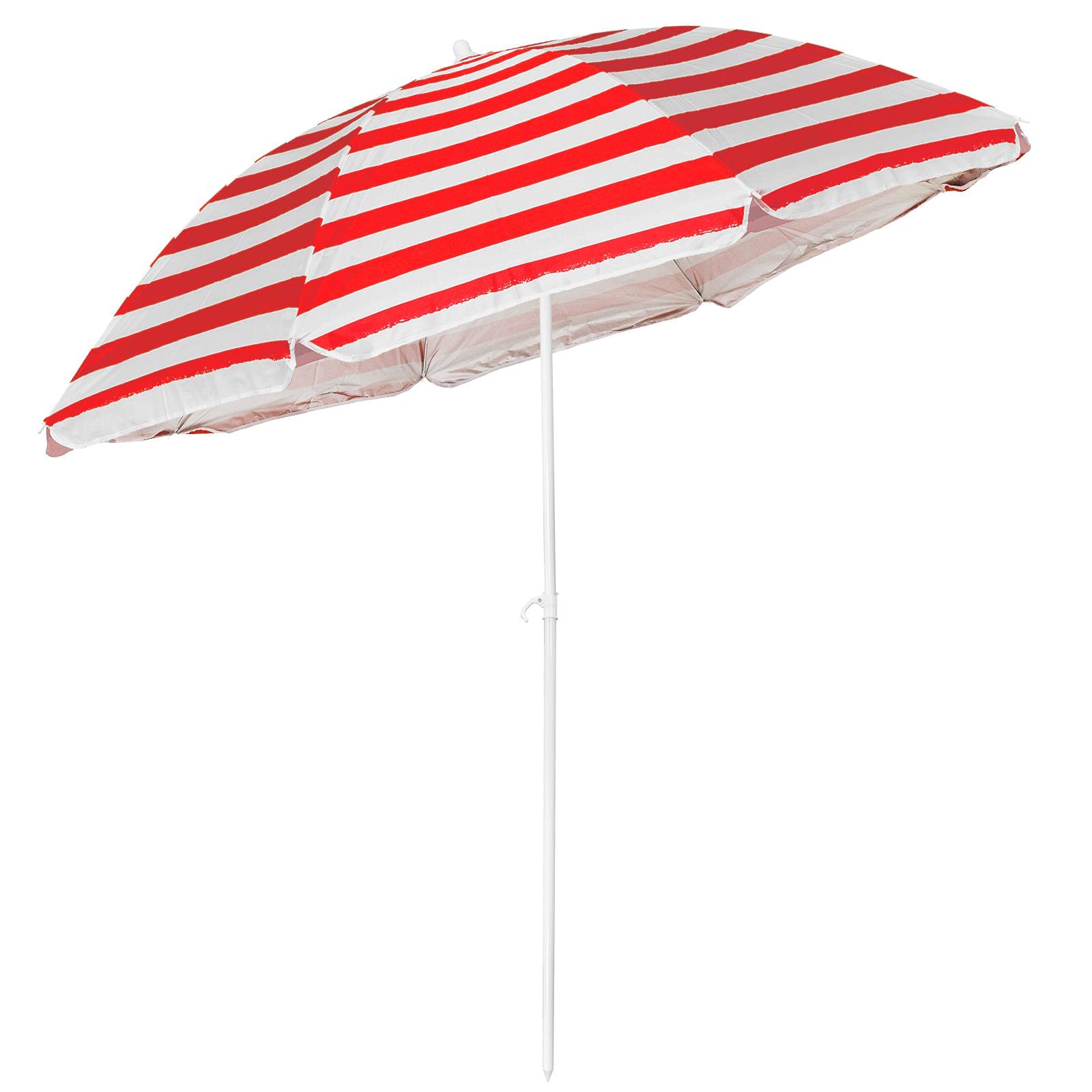 Beach Umbrella 1.80m | Garden Parasol Umbrella Outdoor Sun Shade For Beach, Pool, Garden | Garden Umbrella Parasol Tilt Adjustable Available Blue, Green And Red Stripes
