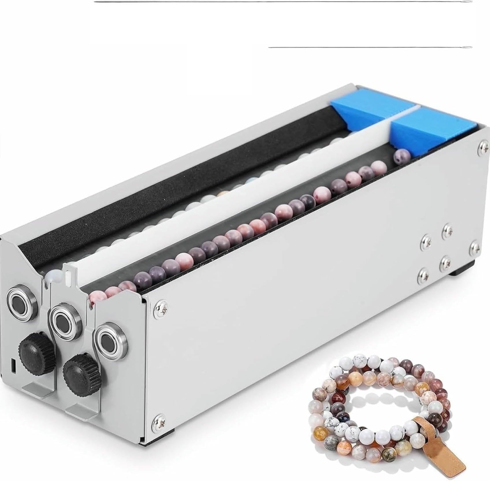 Fileur de perles électrique 2 canaux machine à perler automatique réglable en acier