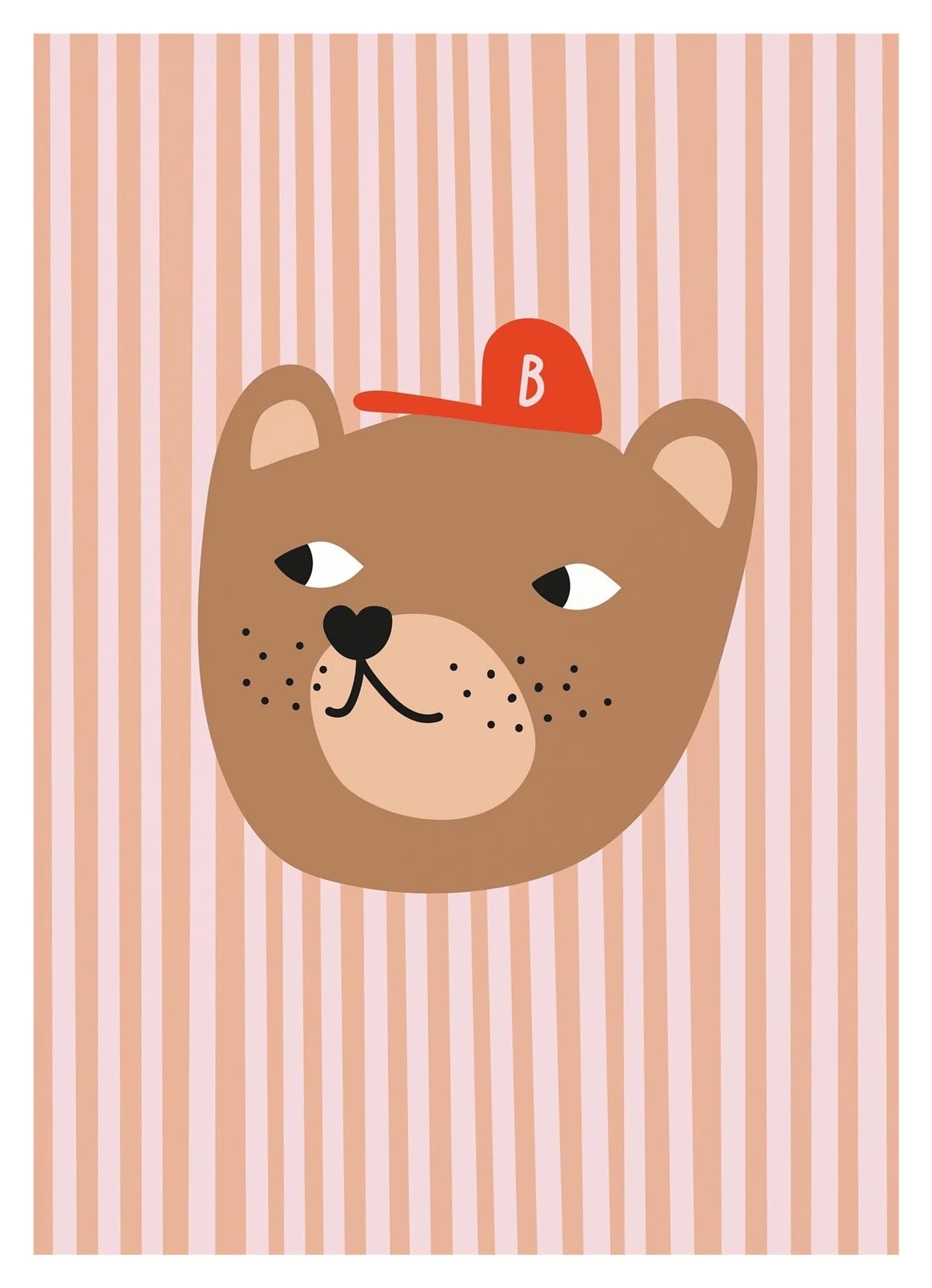 XENITE Wall Art Canvas Prints Personalized Kids Minimalist Poster Cute Playful Prints Portrait Girl Nursery Canvas Painting Wall Picture Children's Room Decor(D,40X50cm)