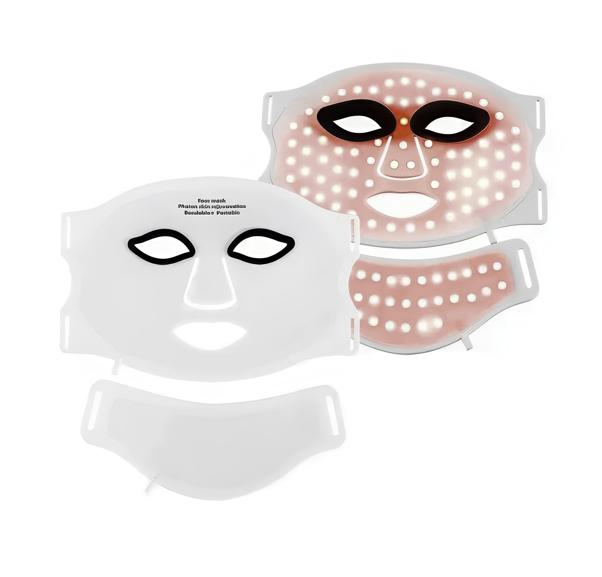 Appareil de massage LED pour le visage et le cou avec 7 couleurs de lumière thérapeutique
