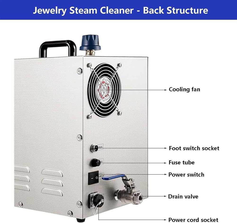 2L,2L/4L Stainless Steel Jewelry Steam Cleaner, Gemstone Cleaner, Ring, Necklace, Watch, and Coin Polisher