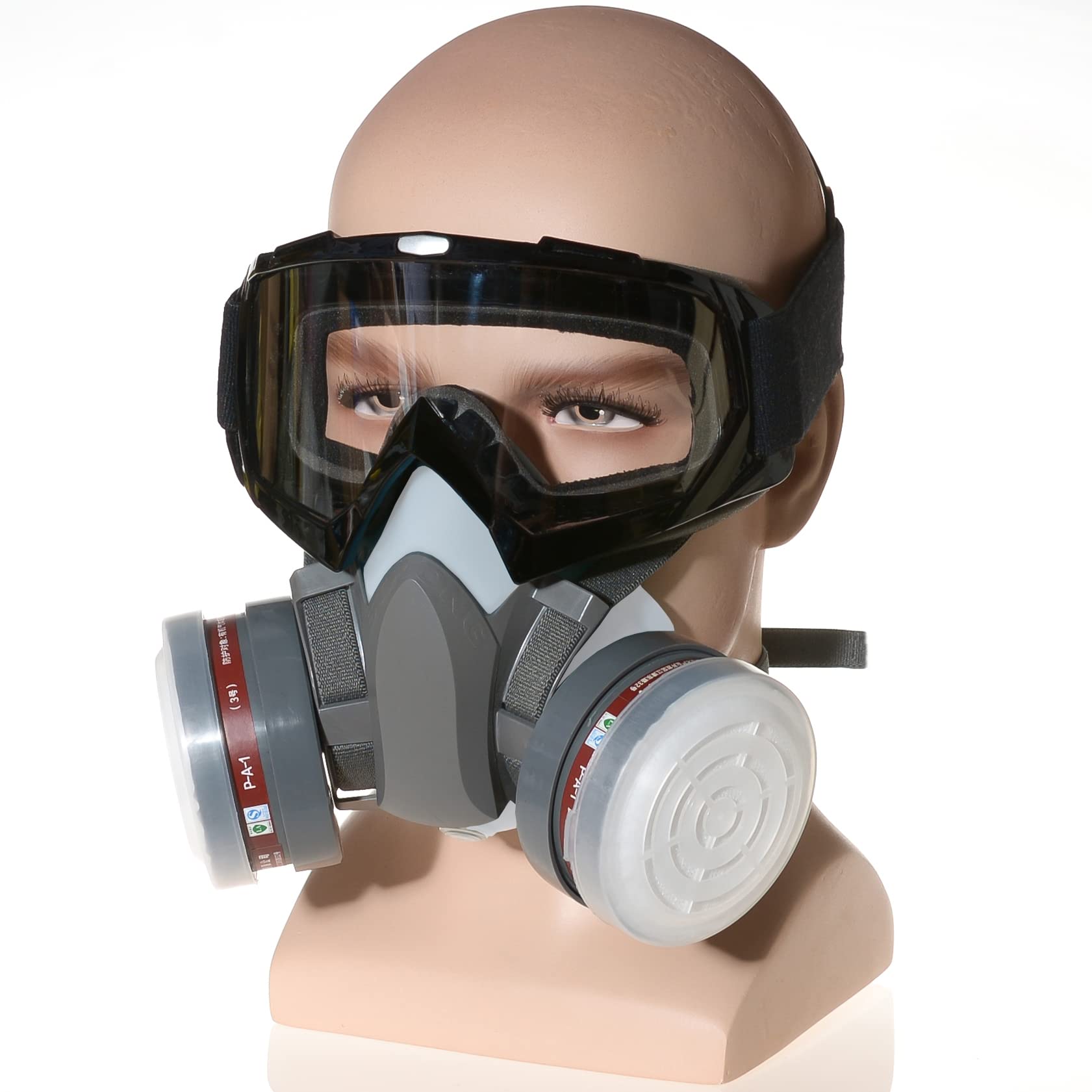 Reusable Respirator Mask against Dust,Gas, Organic Vapor for Staining,Car Spraying,Sanding &Cutting and DIYs