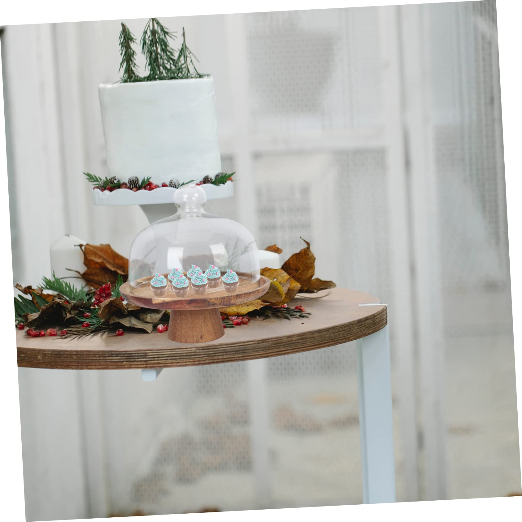 Soporte para Tartas, Soporte para Exhibición de Galletas Y Dulces, Bandeja para Servir Tartas, Plato para Tartas con Pie para Exhibiciones en Tiendas, Hoteles, Fiestas