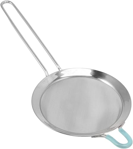 Fdit 60 coladores de malla fina de malla fina, colador de harina de mano con mango largo para cocina (7.9 in)