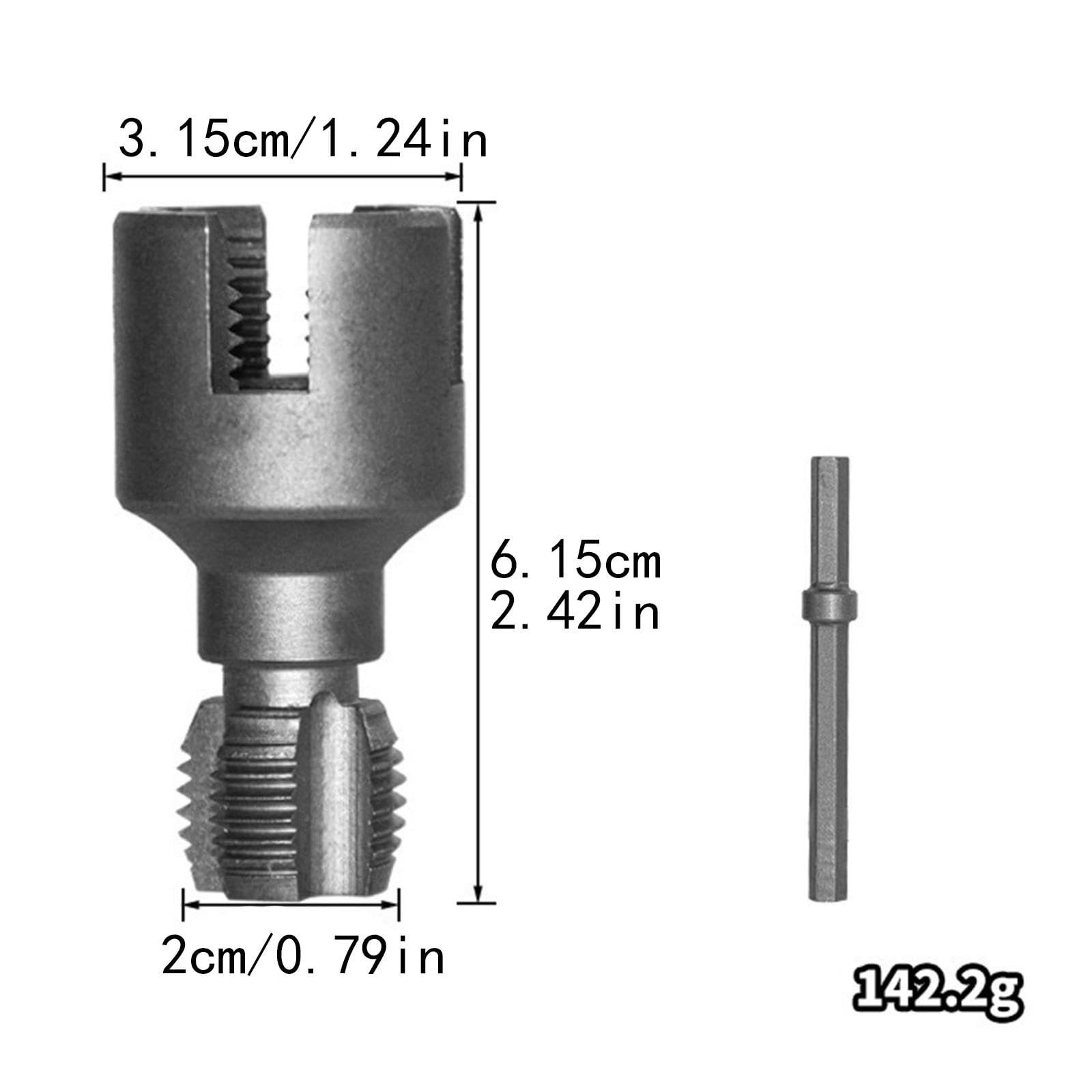 Juego De Roscado Interno Para Tubos De PVC - Incluye Troquel Eléctrico Y Cinta | Para Tubos De 4 Y 6 Puntos (1/2", 3/4", 1")