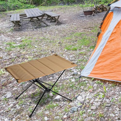 Mesa de campamento portátil y compacta con estructura de aluminio resistente 5
