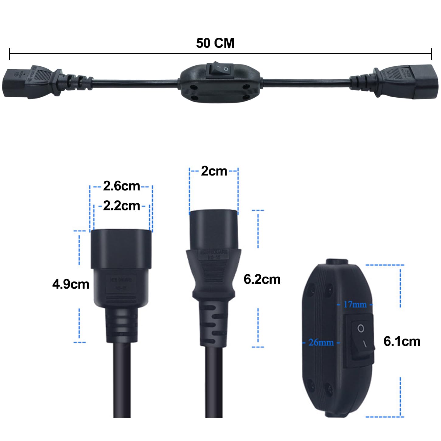 Cavo Alimentazione H05vv-f Cavo Prolunga Electraline 3G1.5 Mm - Nero 10 Metri Per Apparecchi Domestici Uso Domestico - Foto 5