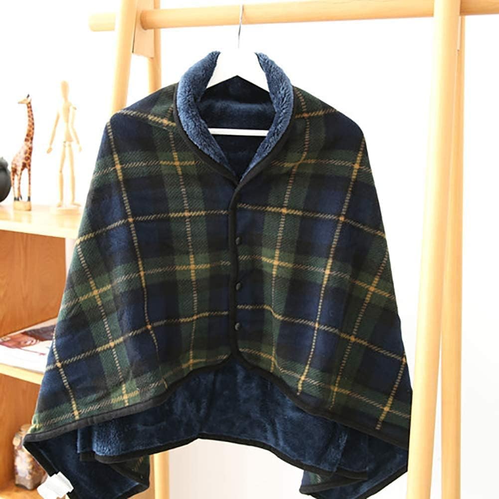 Bufanda a cuadros, manta para silla de ruedas, ligera, para invierno, para invierno, para calentar los pies, protección contra el viento, saco de dormir