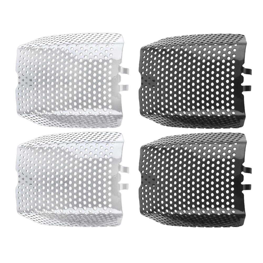 MASO Inserti di copertura per pinza anteriore per moto, inserti per schermo pinza anteriore per moto, inserto pinza freno anteriore, copertura pinza anteriore in rete per moto, argento