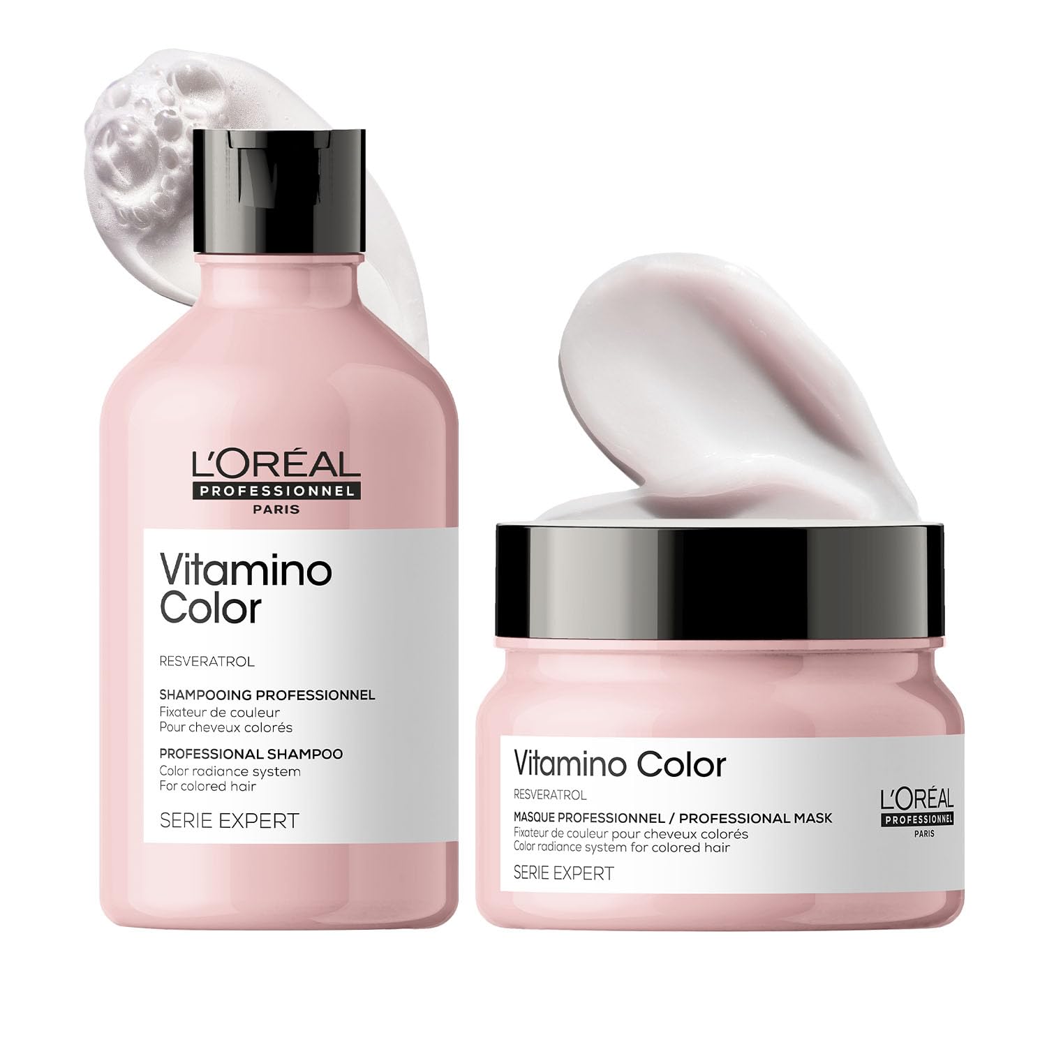 L'Oréal Professionnel Vitamino Color Shampoo 300Ml & Hair Mask 250Gm Combo With Resveratrol For Color-Treated Hair, Serie Expert (Pack Of 2) Price In India