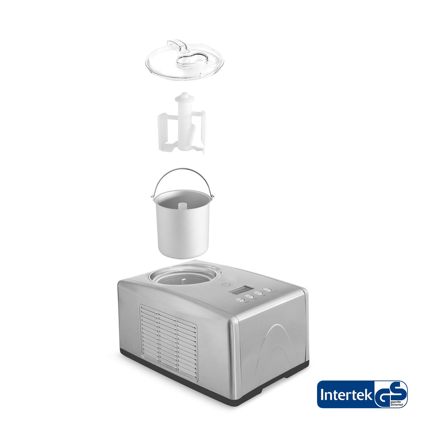 Buy Ice Cream Maker Emma with Compressor 150W, 1.5L, Stainless Steel