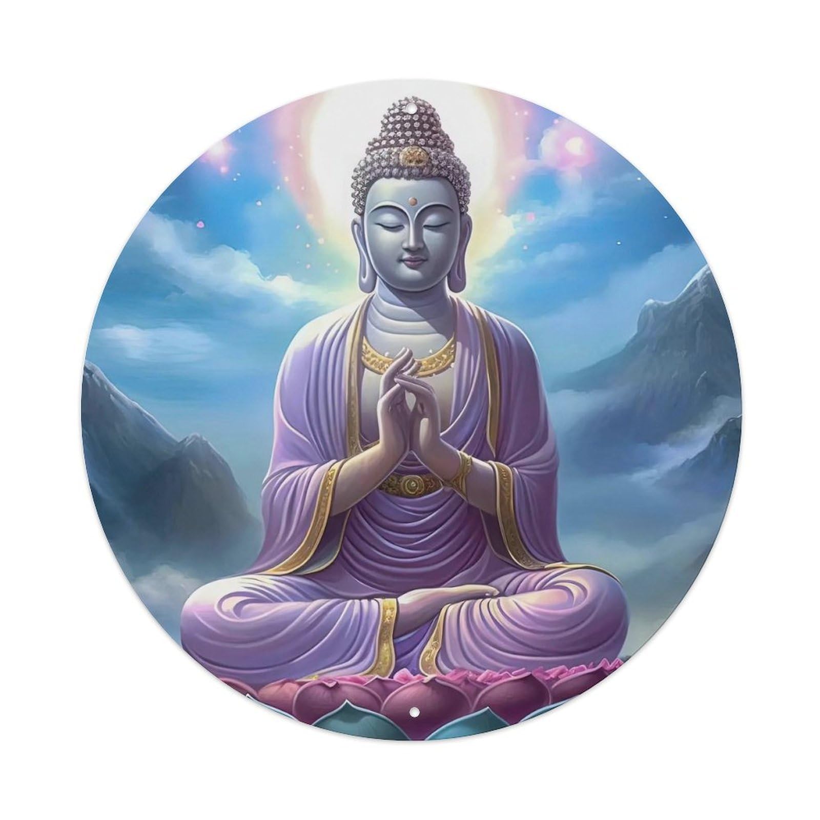 Zen Art Buddha Guard Metal Tin Sign