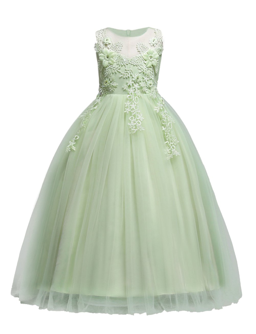 Girls Pageant Ball Gown Flower Girl Dress Kids Wedding Party Dresses