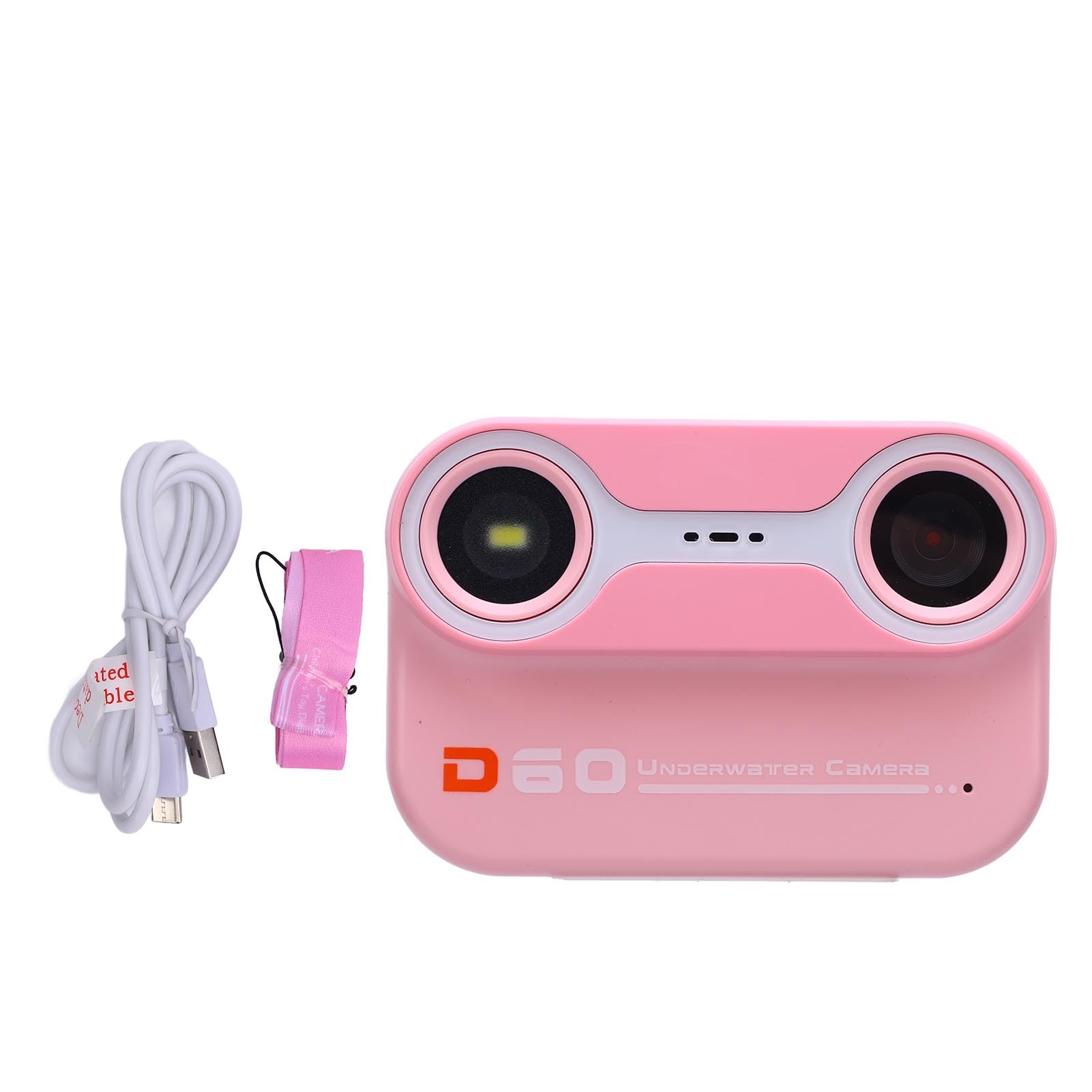 Tbest Fotocamera Subacquea Resistente Alla Pioggia 2K 26MP Doppia Lente Zoom 10X con Schermo IPS HD per Immersioni e Snorkeling (PINK)
