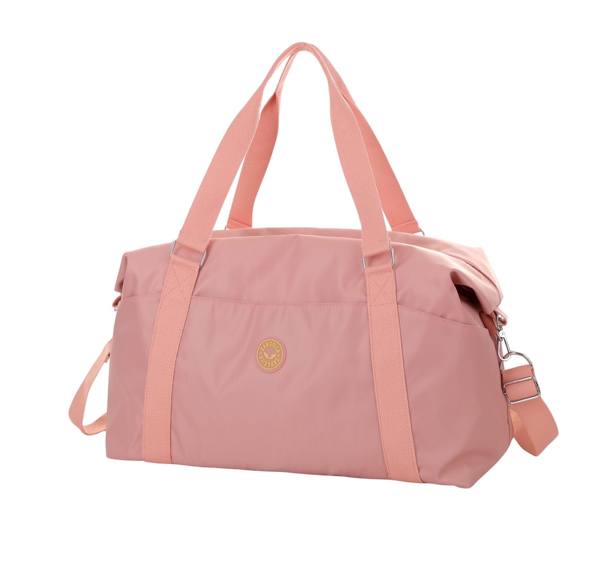 Waterproof Fitness Gym Travel Duffel Bag Holdall Travel Bag Weekend Overnight Bag for Men and Women (Rose) — image 1