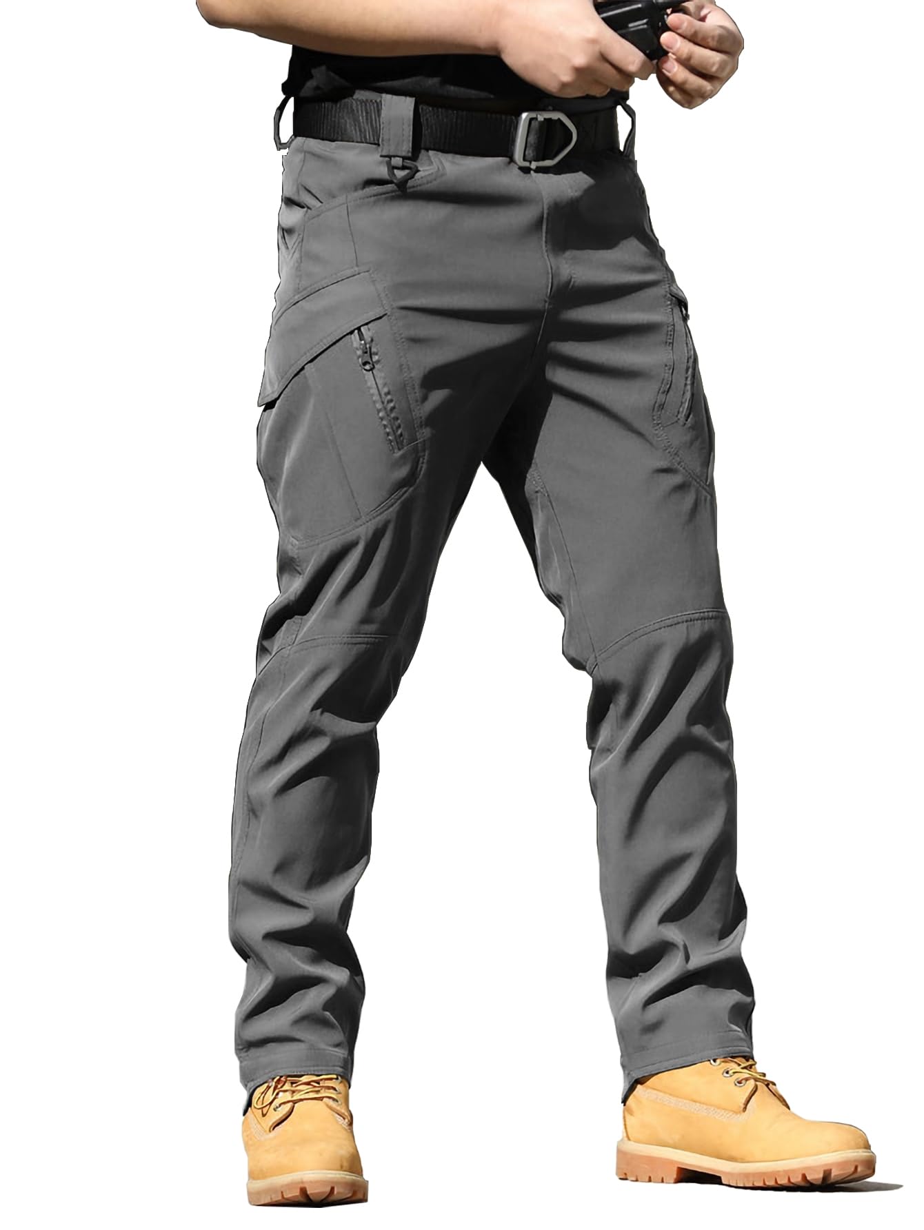AUTIWITUA Men's Tactical Cargo Pants Water Resistant Lightweight Hiking Pants Outdoor Work Pants with Multi Pockets(No Belt)