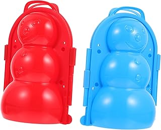 Toddmomy 2 Pçs Estêncil Boneco De Neve Ferramentas Ao Ar Livre Playsets De Plástico Ao Ar Livre Ferramentas Para Crianças Brinquedos Ao Ar Livre De Inverno Atirador De Bola De Neve
