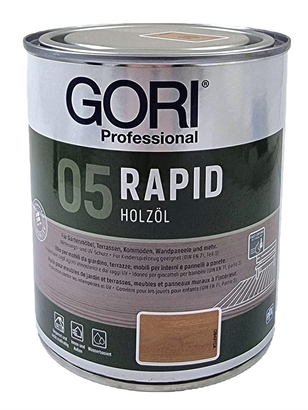 Gori 4052 Rapid olej do drewna 7059 Teak, 0,75 litra