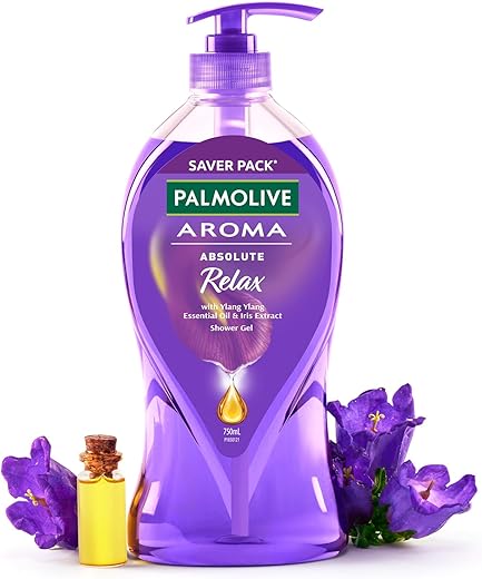 Palmolive Iris Flower & Ylang Ylang Essential Oil Aroma Absolute Relax Body Wash I Moisturizing | Soft & Youthful skin I No paraben & silicone, pH…
