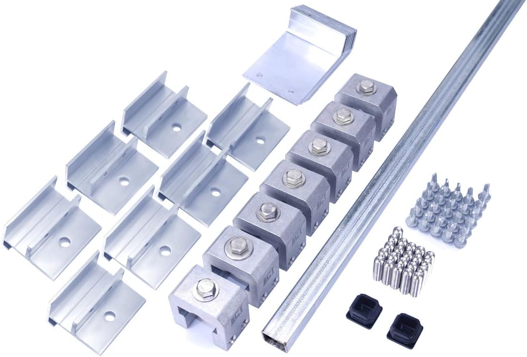 RCB-3 Mill SnoBar 6-Foot Snow Rail Kit with IceStopper Option for Standing Seam Metal Roofs – 95% Compatibility, No-Penetration Swivel Bracket, Fast Top-Loading Install