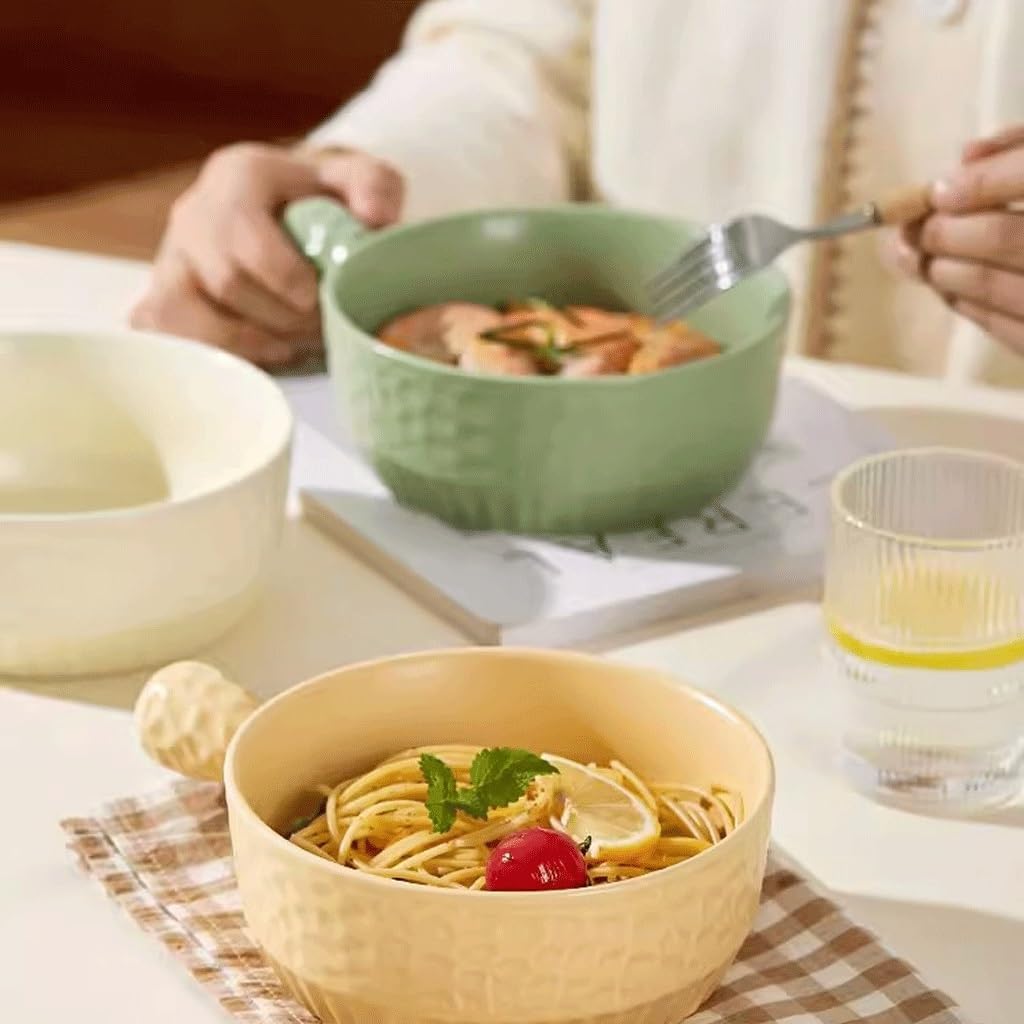 キッチン用品 サラダボウル ラーメン セラミック ハンドル付き