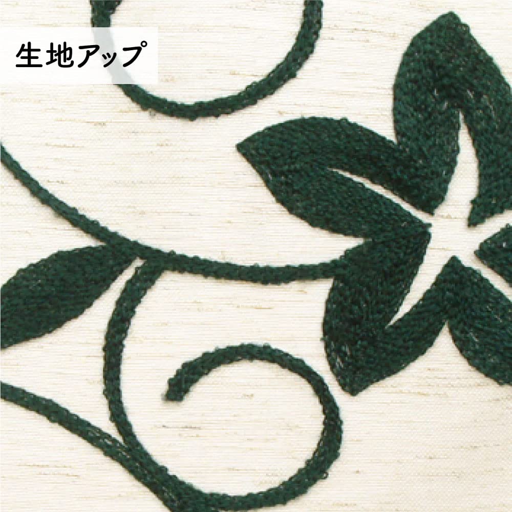 Amazon.co.jp: のれん工房 のれん 刺繍 麻 葉っぱ ナチュラル シンプル