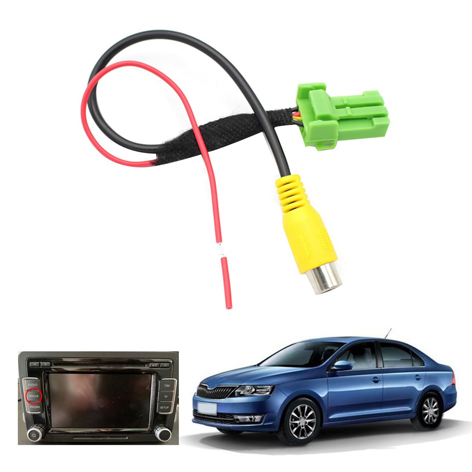 Telecamera Posteriore Retromarcia AHD con CAVO BNC 10 Mt per Auto Camper Barche