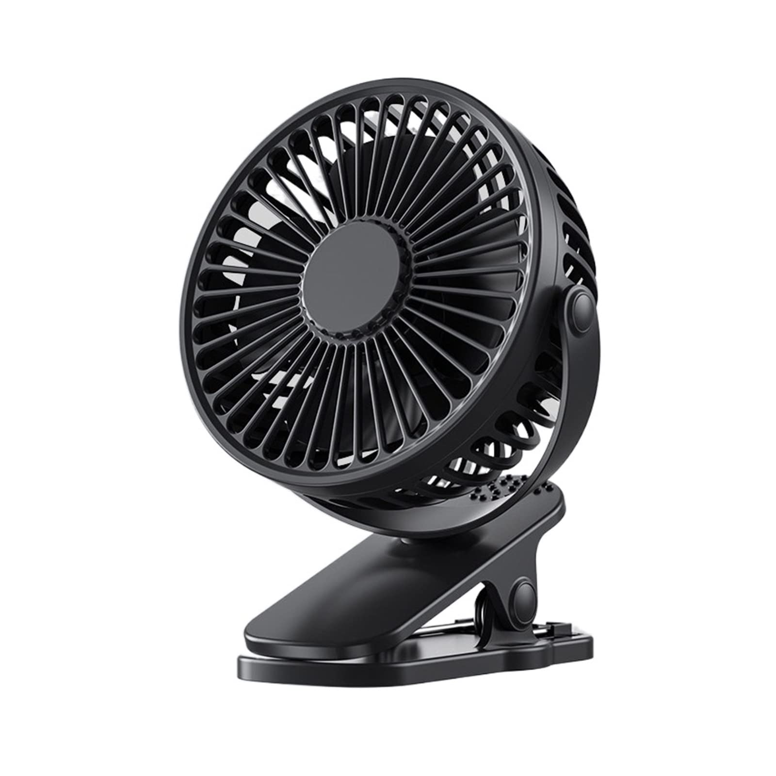 XJBTBA Ventilatori Portatili, Mini Ventilatore Portatile con Clip USB Ricaricabile Silenzioso Desktop Dormitorio Elettrico per Studenti Piccolo Ventilatore di Raffreddamento(Nero)