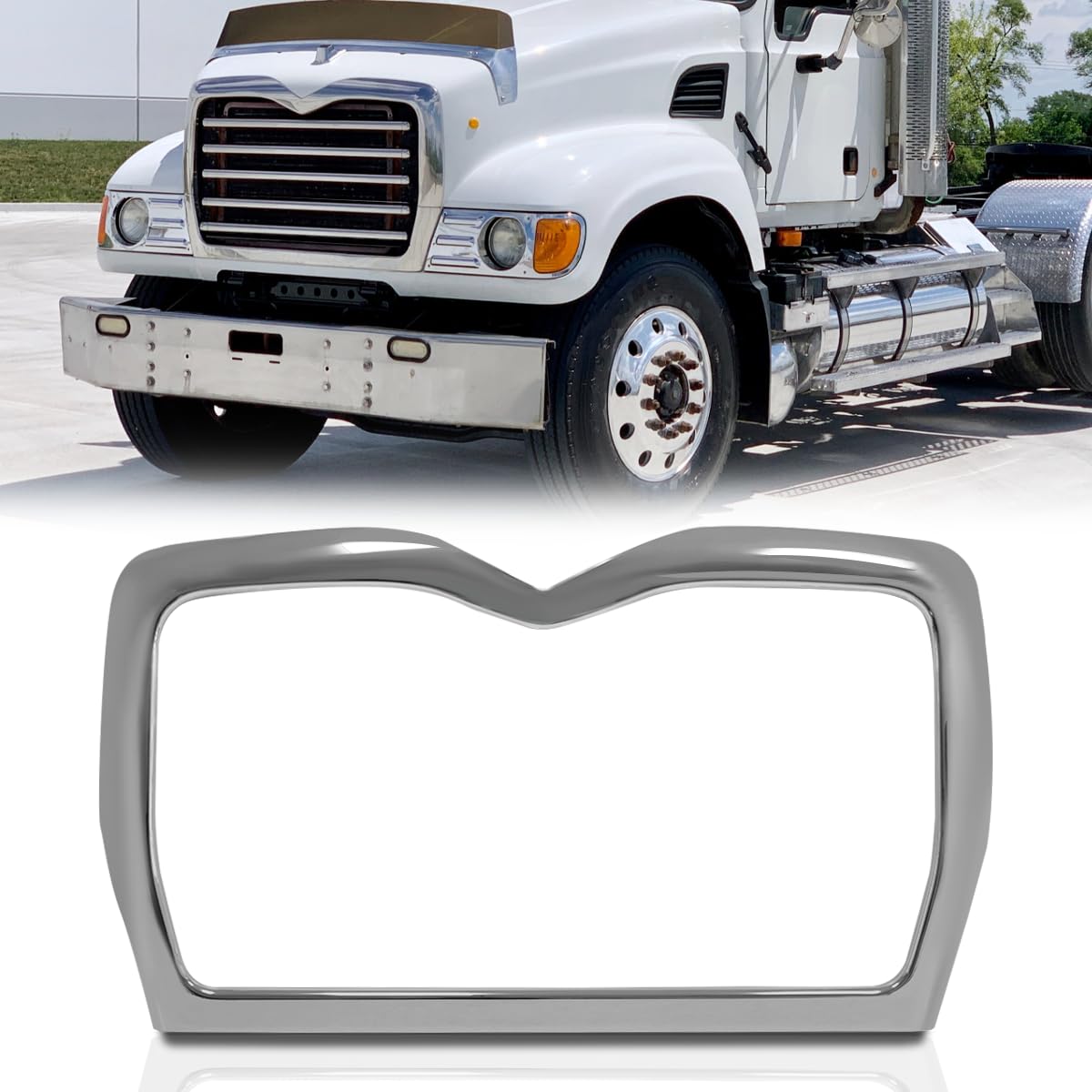 Front Chrome Grill Trim Grille Surround fit for Mack CV Semi Trucks