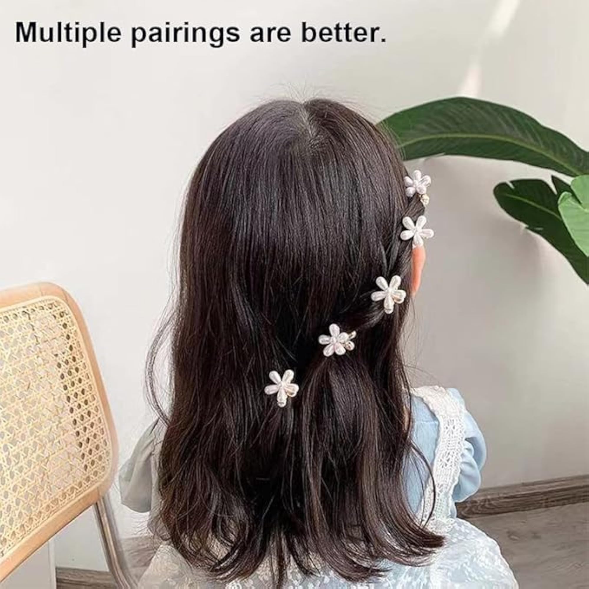 Korean Style Small Pearl Mini Hair Claw Clips, Pack of 10