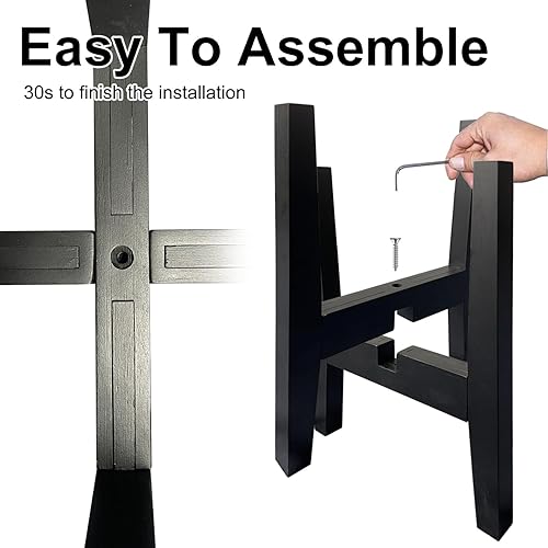 Miniatura 4 de Soporte ajustable para plantas de interior de bambú moderno de mediados de siglo, soporte de esquina para plantas de un solo piso, 8.2-11.8 pulgadas