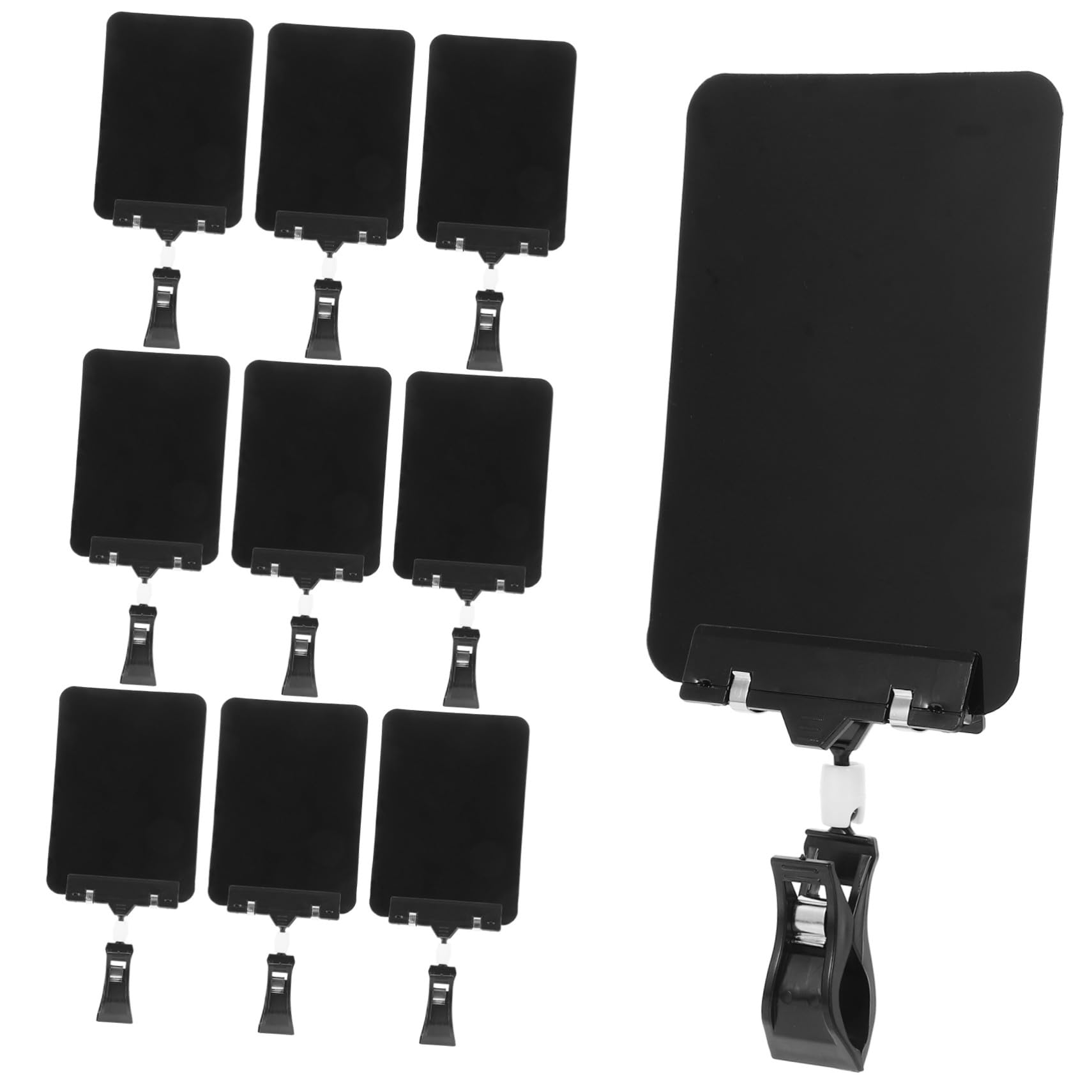 TEHAUX 20 Pezzi Clip Espositrici per Cartellini Cancellabili Supporto Resistente per Etichette Supermercato per Esposizione e Cambi Facili